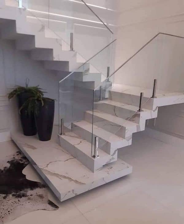 Glass Railing/ Railing Glass/ Glass stair case/Terrece glass railing 2