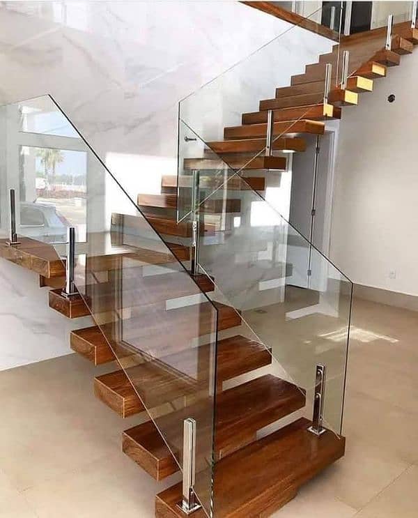 Glass Railing/ Railing Glass/ Glass stair case/Terrece glass railing 4