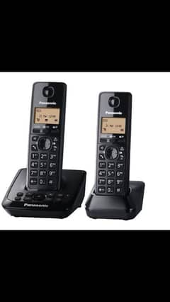 Panasonic twin cordless phone with Box 1 mouth ues free delivery