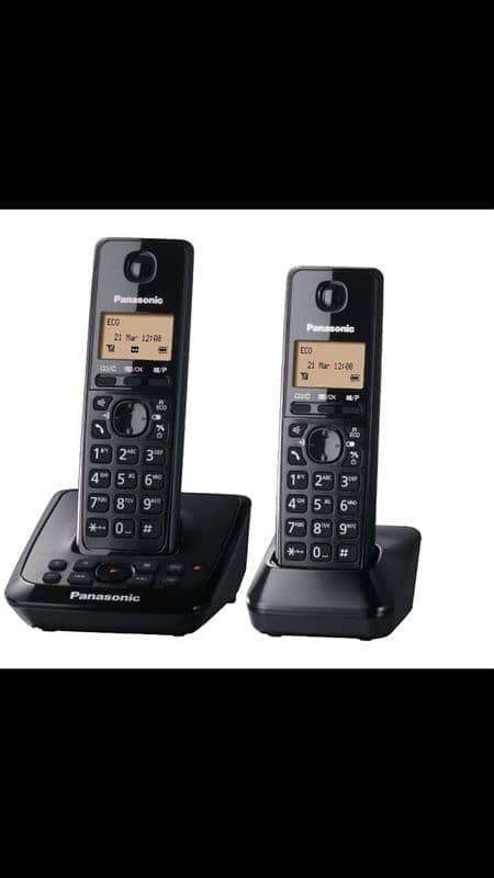 Panasonic twin cordless phone with Box 1 mouth ues free delivery 0