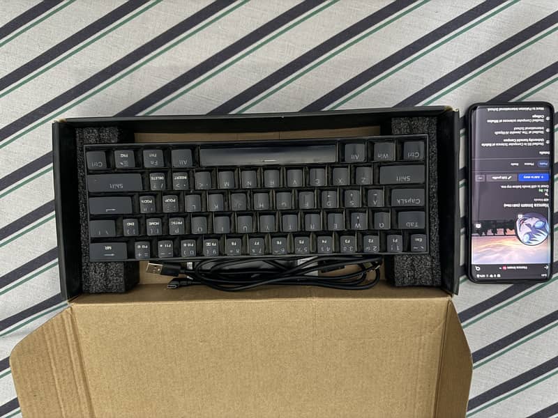 Redragon K630 Dragonborn 60% Wired Gaming Black Keyboard - Pink Light 0