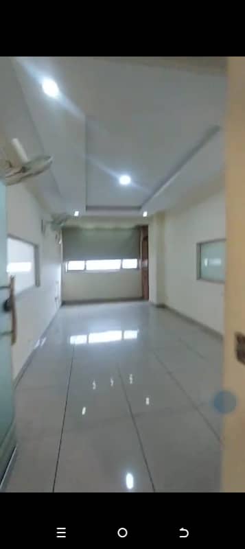 Triple OFFICE (1300 sft) FOR RENT (33-39 size) 2nd floor Lift plaza Good renovation work include ceiling work,3 Partition rooms with hall, windows blindes, Wooden Cabernet, 2 washrooms,1 kitchen Good fitting &fixure Rent 2700000 demand 9