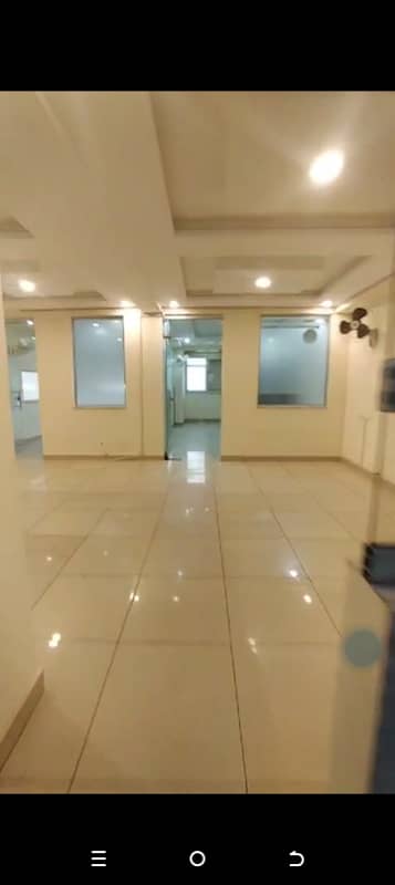 Triple OFFICE (1300 sft) FOR RENT (33-39 size) 2nd floor Lift plaza Good renovation work include ceiling work,3 Partition rooms with hall, windows blindes, Wooden Cabernet, 2 washrooms,1 kitchen Good fitting &fixure Rent 2700000 demand 13