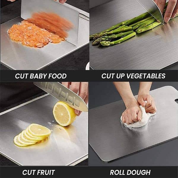 "Premium Stainless Steel Cutting Board,Durable, Effortless Food Prep!" 1