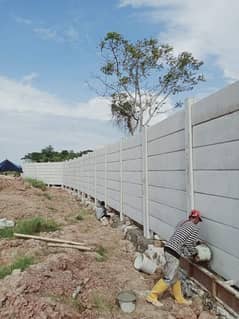 precast boundary wall/ boundary wall/Girders, slabs, control shed roo