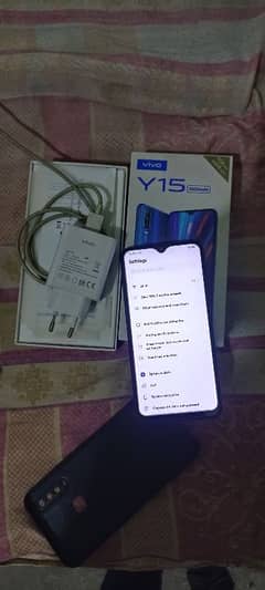 vivo y15 4GB 64GB with box charge