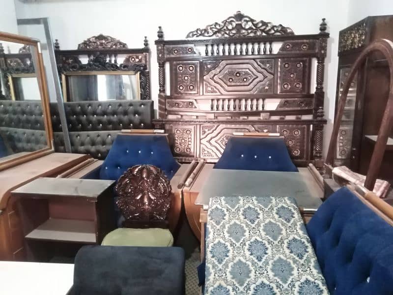 URGENT SALE!  Premium Blue Velvet 5-Seater Sofa + Bedset | Handmade | 2