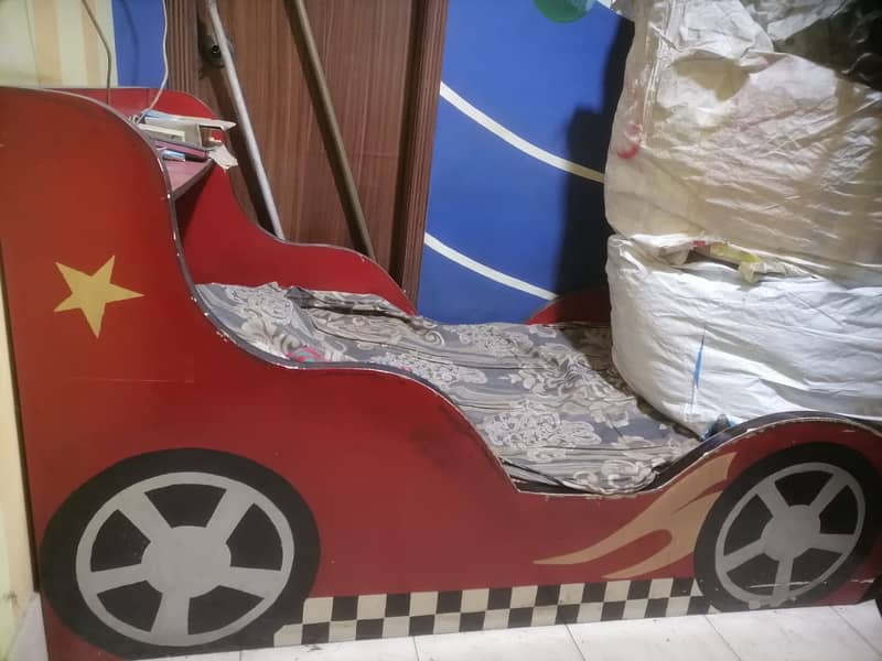 Kids bed | baby Car Bed | kids wooden bed | kids almair | study table 1