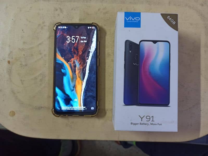 Vivo Y91 for sale with box and charger 5