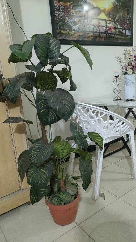 4 feet Elegant Artificial Potted Plant – Lush Green Decor 0