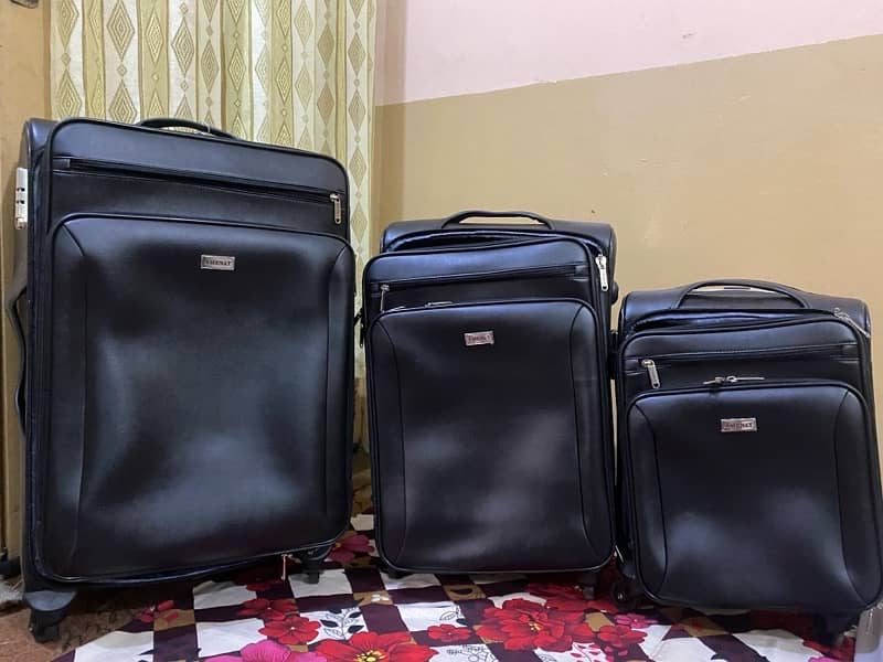 Brand New Imported Leather Bags (3Bags Set] 1