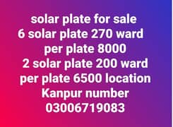 solar plate 270 ward