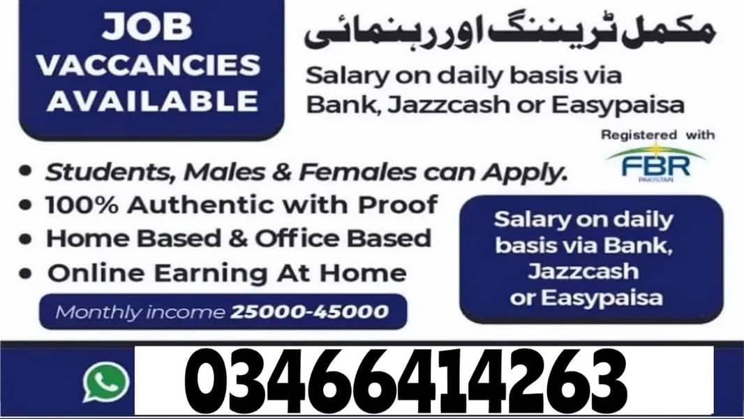 Part Time Job | Full Time Job | Home Base Job | Online Jobs 0