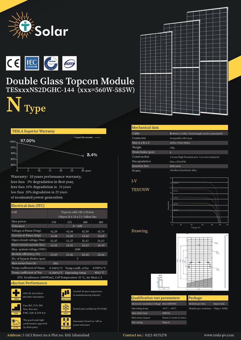 Tesla Bifacial /580 W Solar Panels | Solar | Wholesale dealer 0