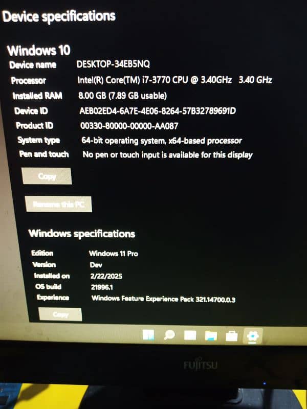 Dell desktop mini i7 3rd 250GB hard 8GB ram 12