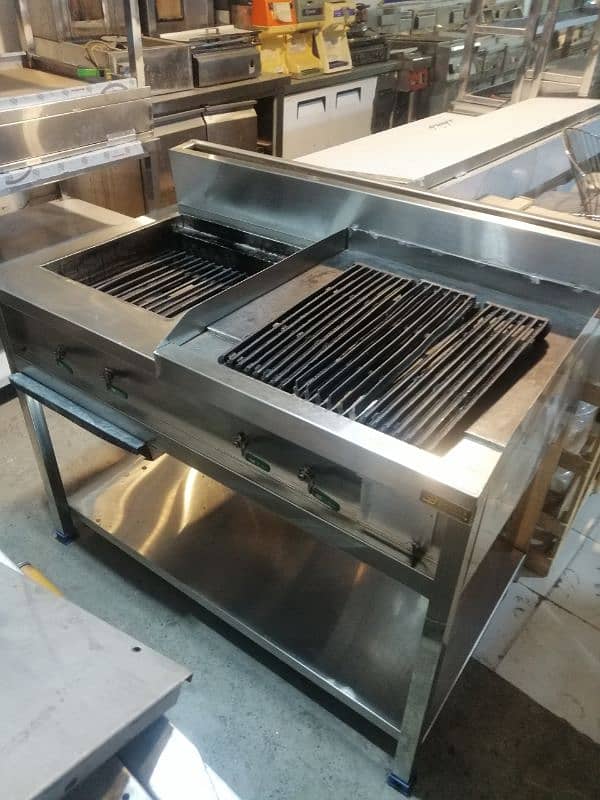 Burger grill deep fryer deck oven hot plate use new fast food machiner 0