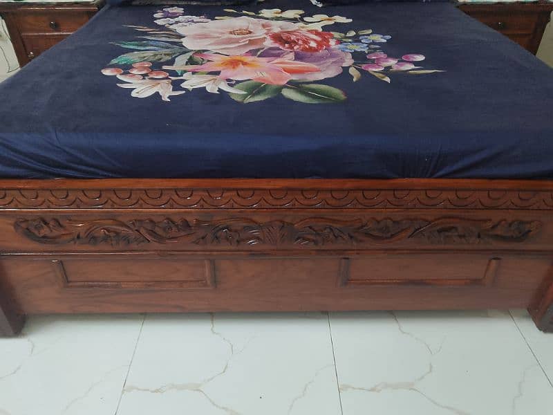 new king size wooden bed without matress 2