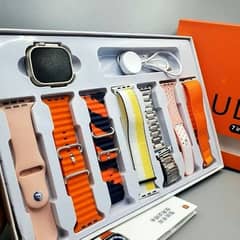 7 in one ultra watch with 7 belts and wireless charger