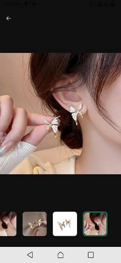 butterfly earing golden colour