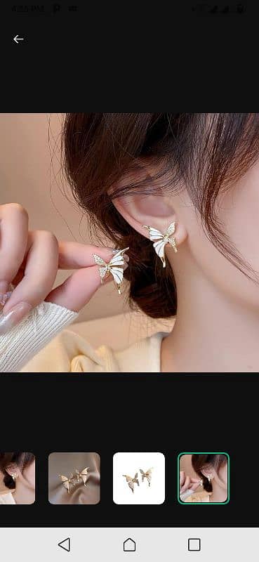 butterfly earing golden colour 0