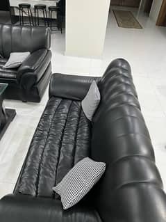 Sofa Set 7 Seater Black Colour