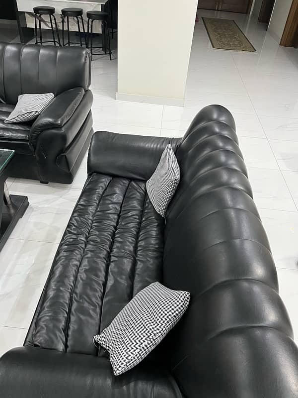 Sofa Set 7 Seater Black Colour 0