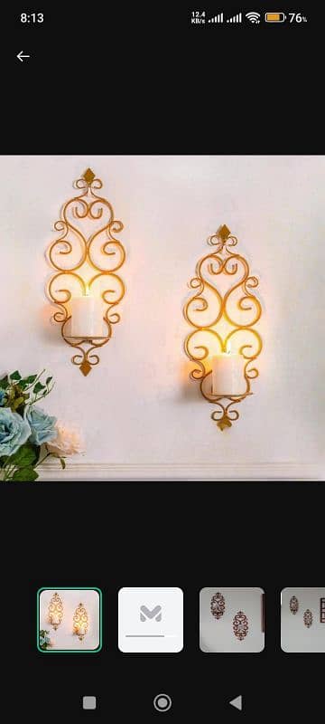 Wall decorations piece with free electric candle new stock available 0