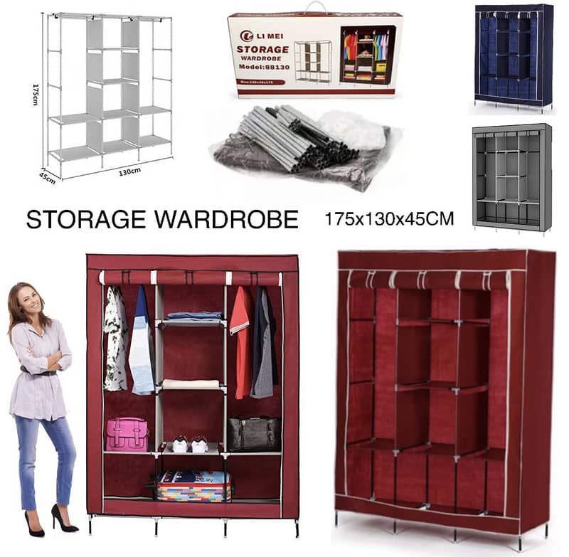 3 Layer Storage Wardrobe Model 88130 Shelf Rack Fancy And Foldable han 0