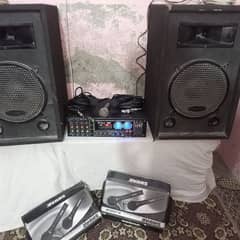 amplifier and sound system setup. . .