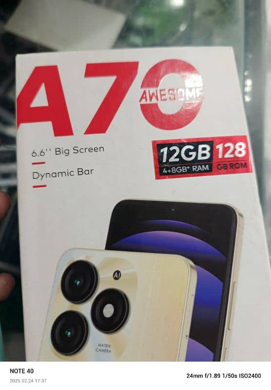 itel A70 ram 4. mery 128 gb 3