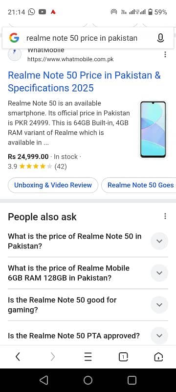 Realme Note 50 For Sale 4/64 4