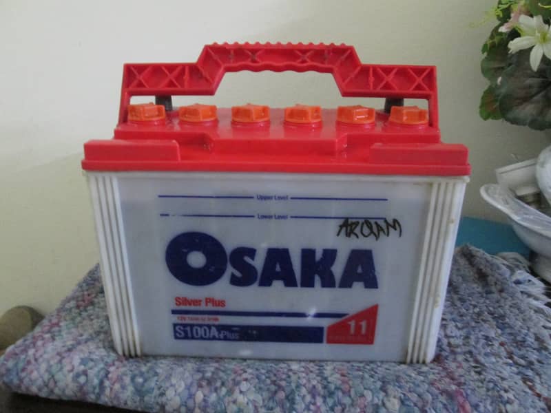 Battery 100Amp OSAKA 4Month Used Bhtreen condition O3OO,2357.826 6