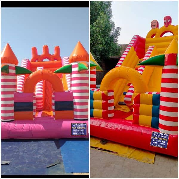 kids token rides 03152535497 swing/jhoolay / jumping castle ٹوکن جھولے 1