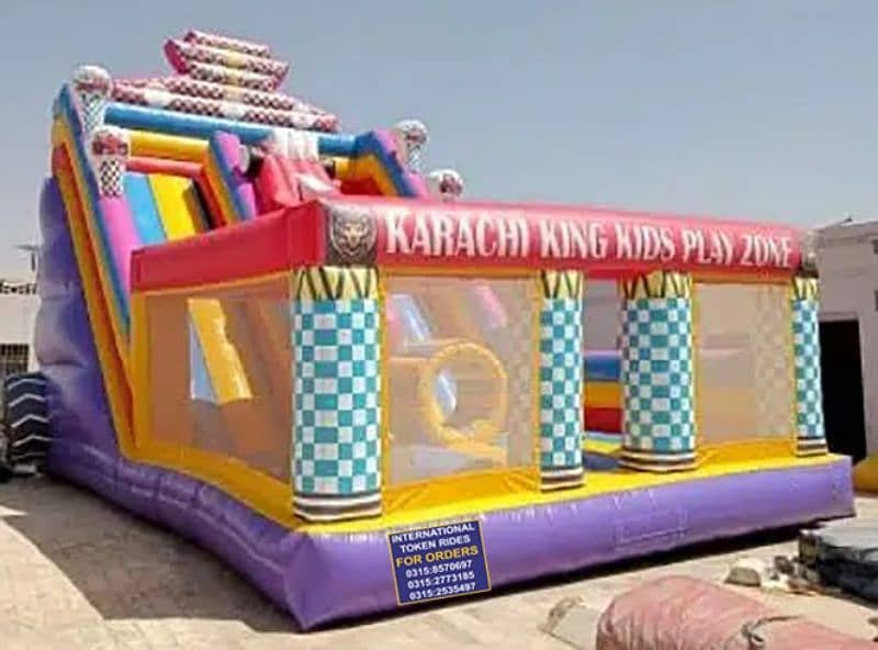 kids token rides 03152535497 swing/jhoolay / jumping castle ٹوکن جھولے 2