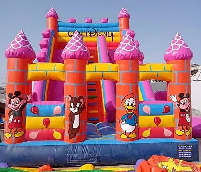 kids token rides 03152535497 swing/jhoolay / jumping castle ٹوکن جھولے 4