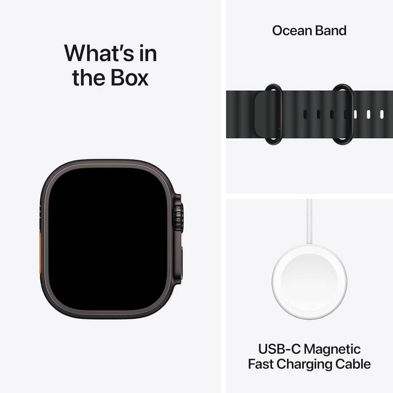 Apple Watch Ultra 2 - Black Titanium Case indigo Alpine Loop Bag USA 4