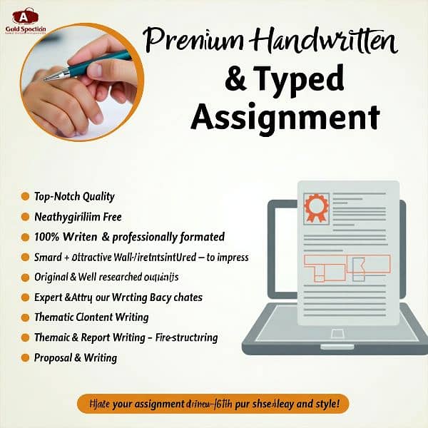 Handwriting and typed Assignment work 0