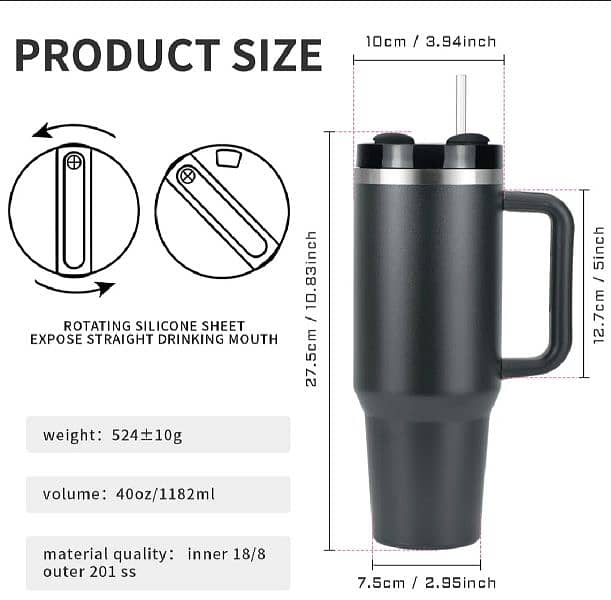 Bottle Tumbler Mug 1200ml Imported 2