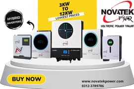 Hybrid Inverters | 3KW to 12KW | Solar Inverters | IP21 Novatek