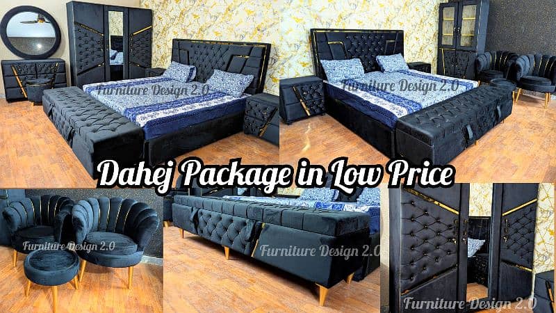 Daheej set Sofa +Showcase+Wardrobe+Storage Box+Chair set+ Price 225000 10