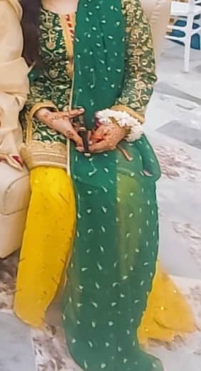 Party wear gharara dress for mehndi 0