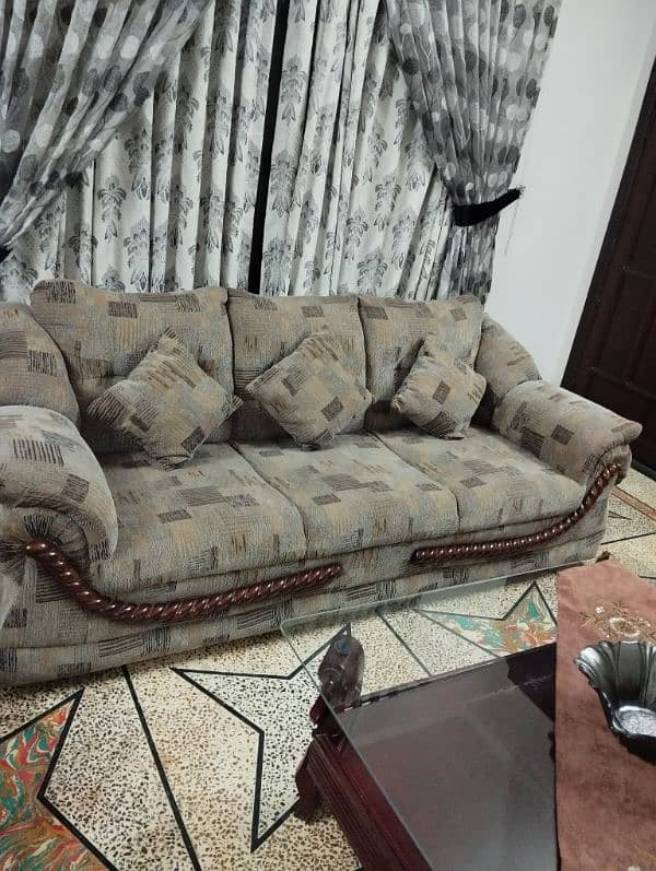 9 seats Sofa Set (Sheesham) with 9 cushions, Comfortable sofa seats, 4