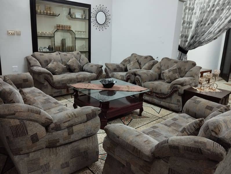 9 seats Sofa Set (Sheesham) with 9 cushions, Comfortable sofa seats, 5