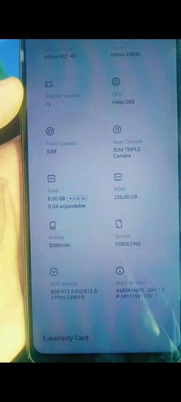 Infinix hot 40/ 8+8 gb ram/256  4 month warranty  available 4