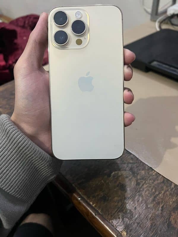 iphone 14 pro max gold  256gb. . . 03174486020 whatsapp 0