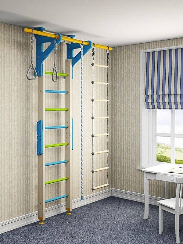 jungle gym and it's activities like climbing holds etc available 7