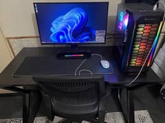 Gaming PC with monitor, desk and table for sale