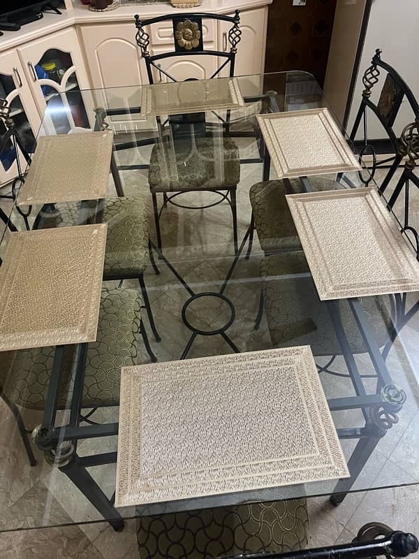 Rot Iron Dining Table for 6 persons 2