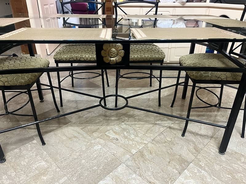 Rot Iron Dining Table for 6 persons 3