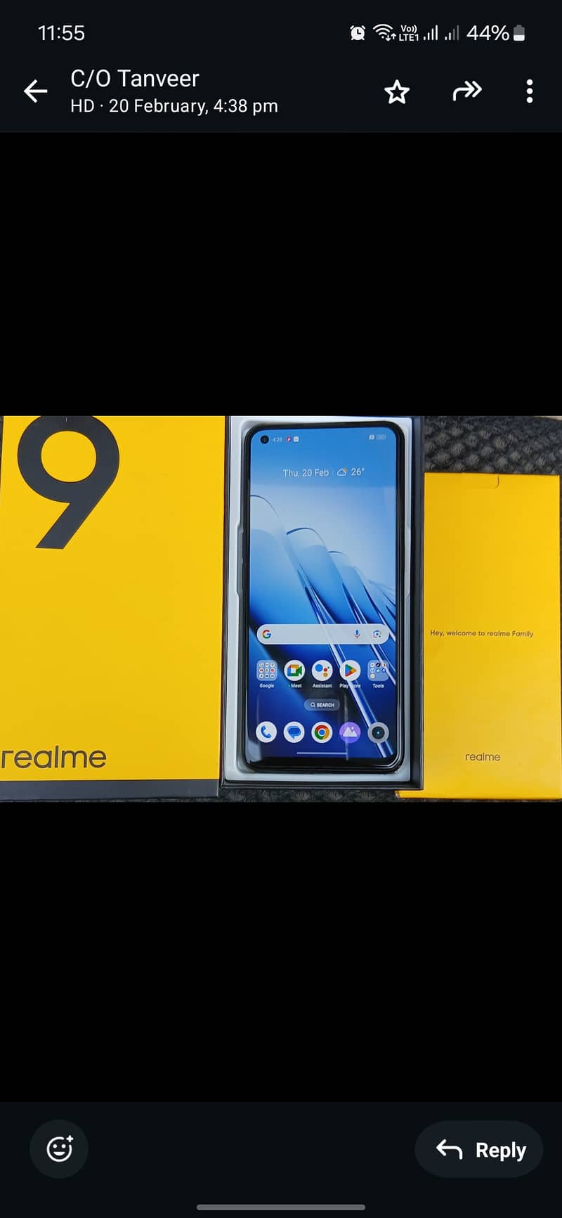 Realme 9 (8/128)GB with complete box and original charger 3